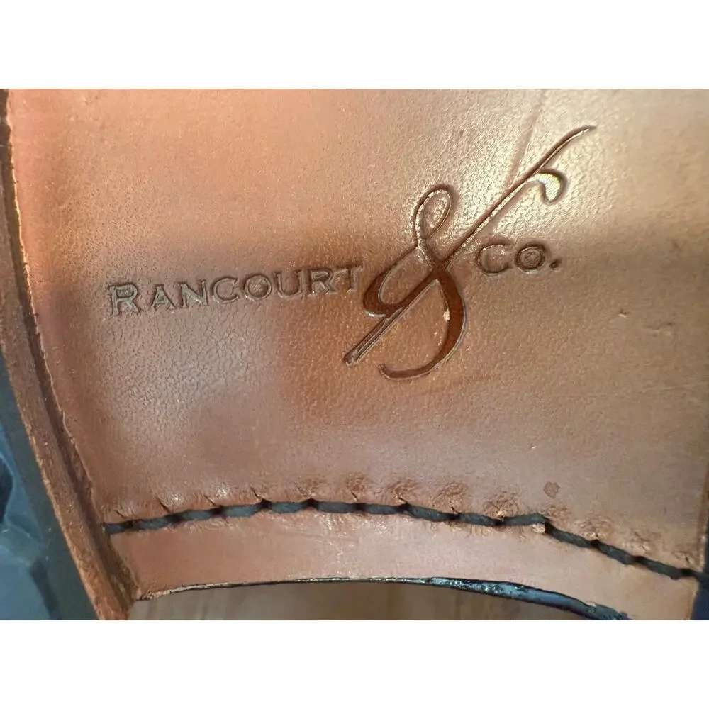NEW Rancourt & Co. Red Leather American Alligator Boat Shoes Maine USA 8.5D JL